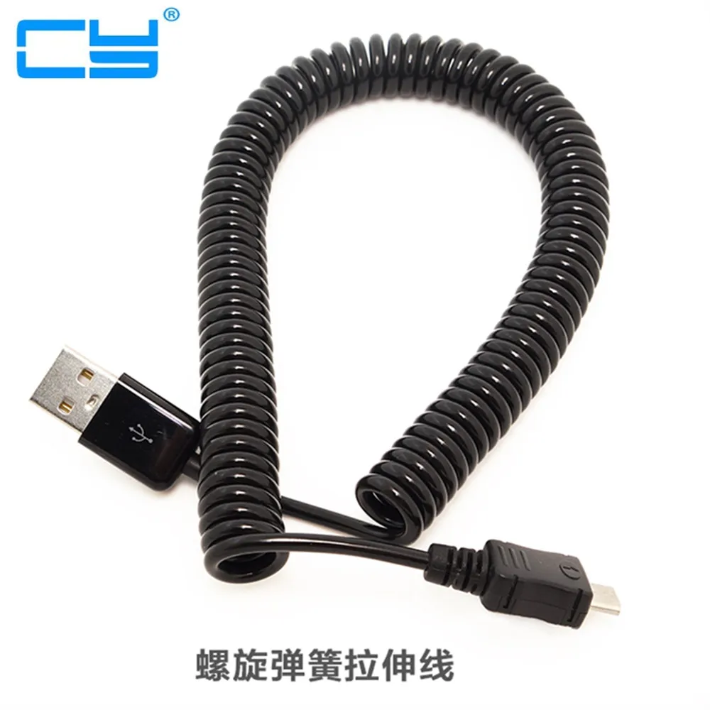 Выдвижной 90 градусов usb micro кабель для зарядки USB к пружинный синхронизации данных
