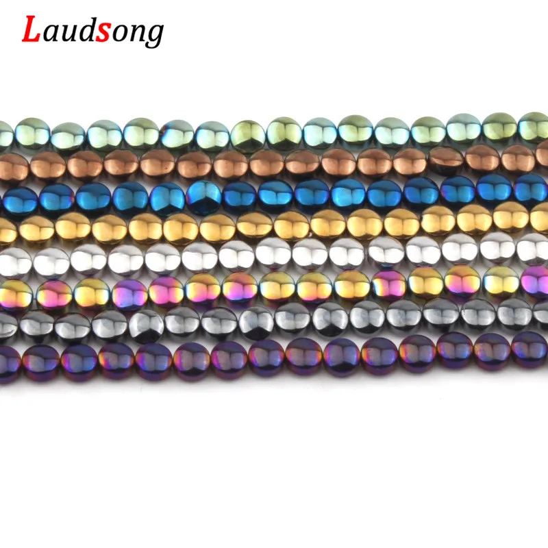 

Natural Stone 5 6mm Round Loose Spacer Hematite Stone Beads For Jewelry Making Necklace Bracelet DIY Wholesale