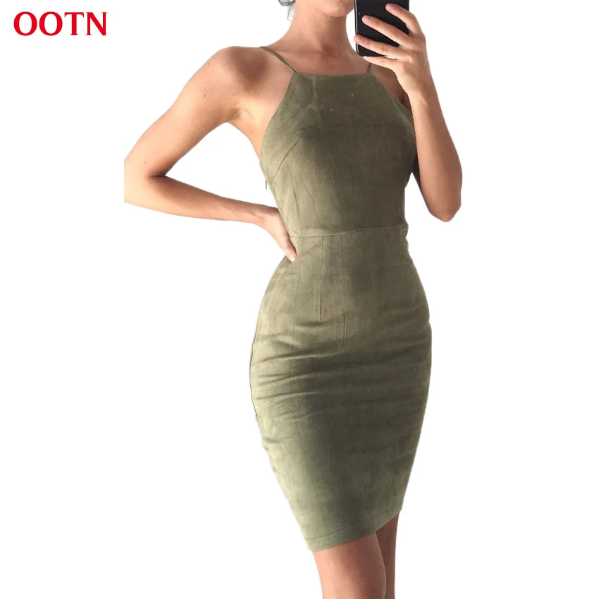 OOTN Женщины Платья Летнее Мода Полые Сплошной Без Рукавов слим Платье Женский