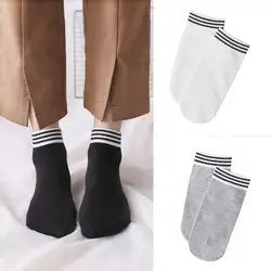 1 пара Для женщин и Для мужчин удобные в полоску хлопковые носки тапочки короткие носки женские носки летние хипстерские #30