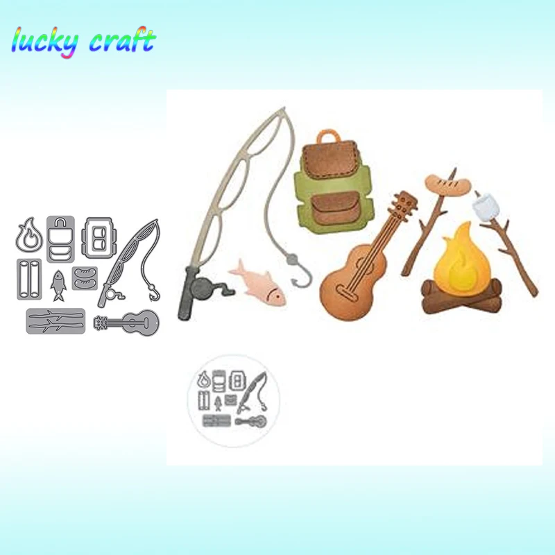 

Luck YCraft Fishing Equipment Metal Cutting Dies for DIY Scrapbooking Embossing Paper Cards Making Crafts Dies Cut 2019