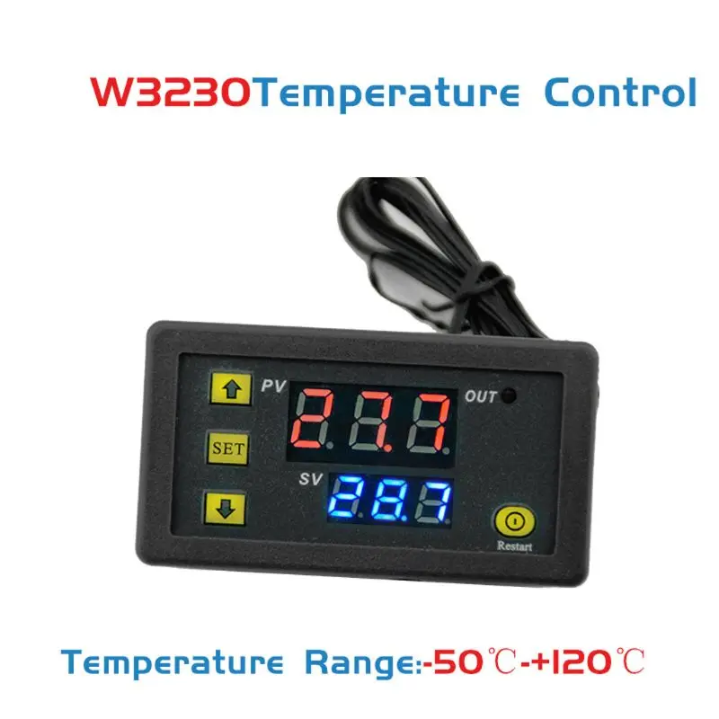 Светодиодный регулятор температуры W3230 AC 110V 220V 20A термостата|Приборы для