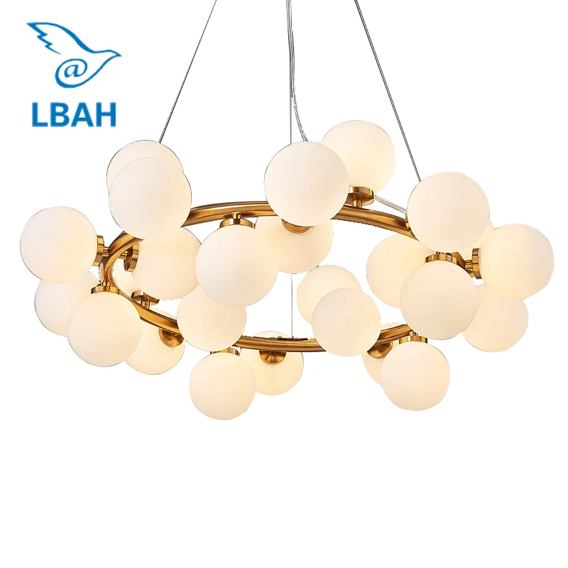 

Nordic style chandelier with living room modern simple lamp creative personality bar magic bean led restaurant lighting