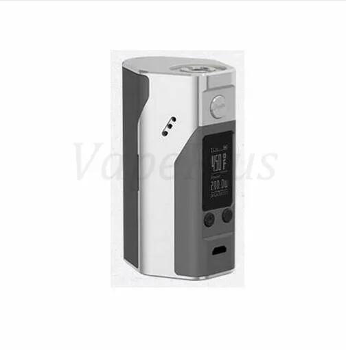 Original Wismec Reuleaux RX200S Box Mod 200W TC Vape Electronic Cigarette Vaporizer E Hookah  Wismec RX200S Kit SILVER GRAY