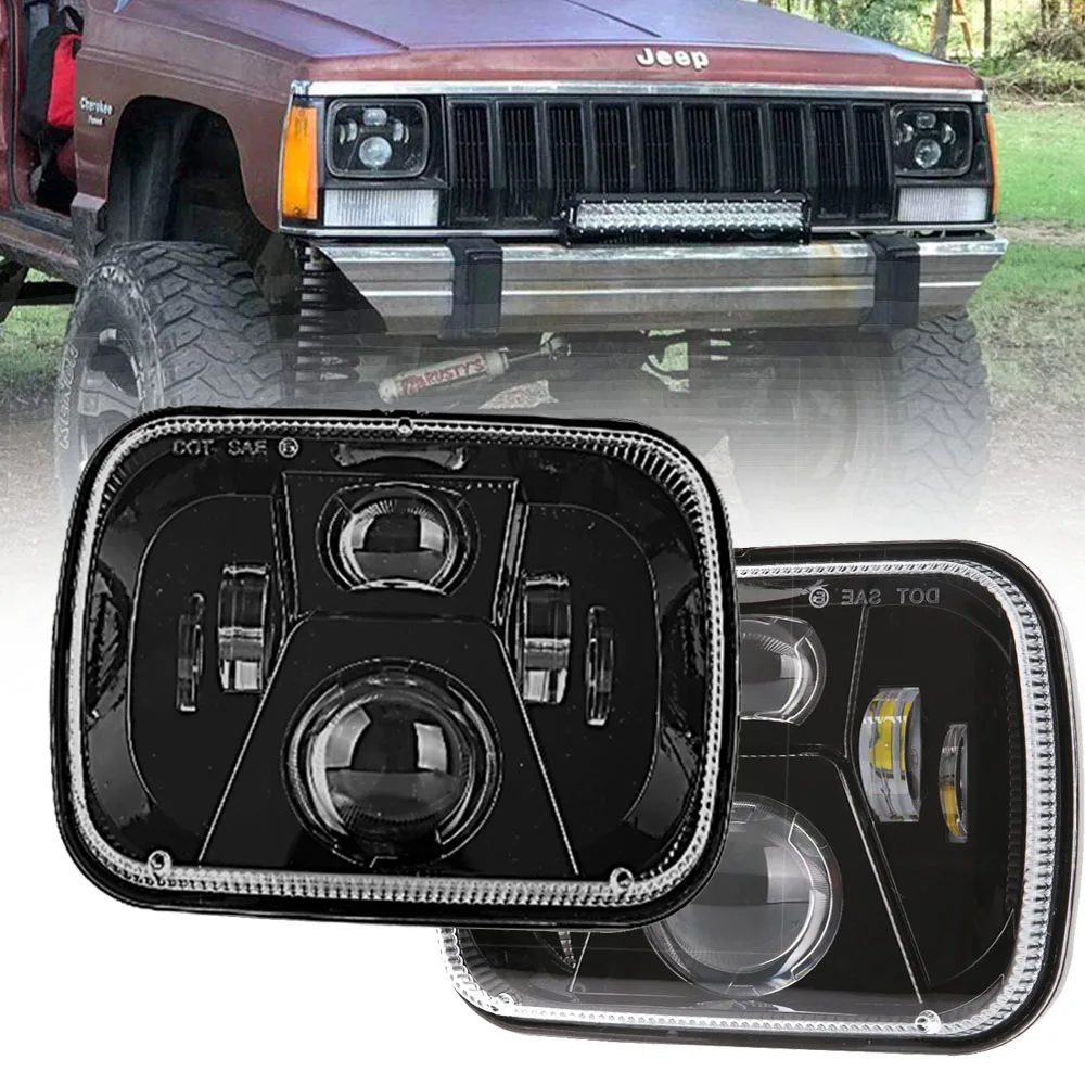 Marlaa 5 ''x 7'' 6x7 дюймов светодиодные фары для Jeep Cherokee XJ H6054 H5054 H6054LL 69822 6052 6053 H4 светодиодные фары 2 шт