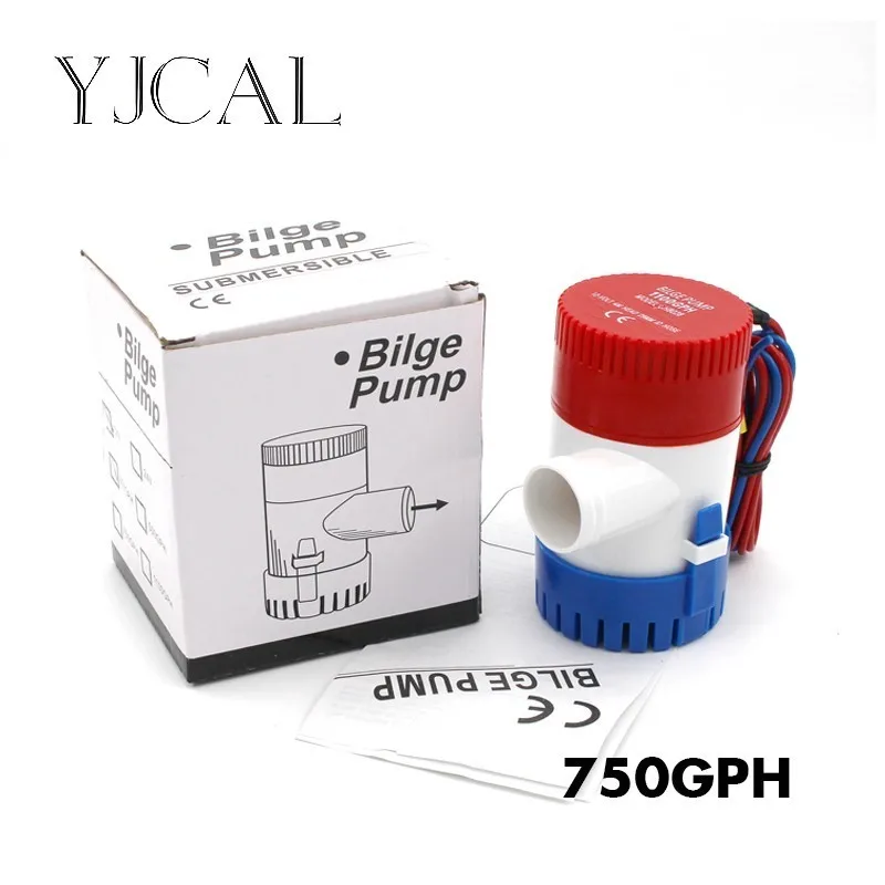 

Bilge Pump 750GPH DC 12V 24V Submersible Electric Water Pump For Seaplane Civil Ship Houseboat Boats