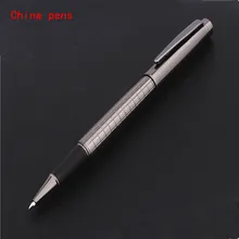 Роскошные Качество 856 серый КРС линии Бизнес офис Средний перо Ручка-роллер