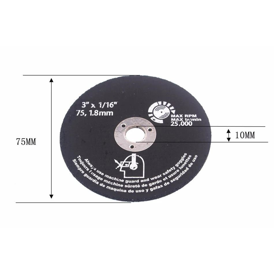

10Pcs For metal granite marble tile brick disc for protable/DIY cutting tools electrical chain Resin grinding 75MM circular saw