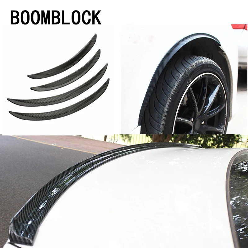 

Wheel Eyebrow/Front Bumper/Spoilers Car Carbon Fiber Protect Stickers For BMW Opel Kia Renaulst Mercedes Toyota Lada Accessories