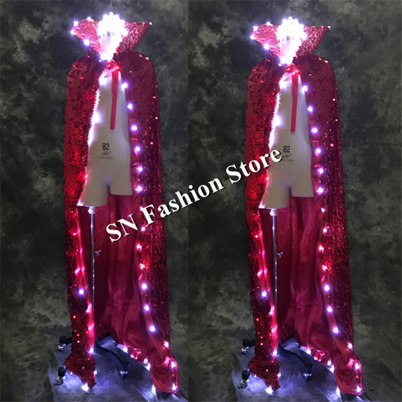 

LZ02 LED light ballroom dance dresses led cloak led costume Glowing bar stage model wears cosplay clothes dj party mens suit