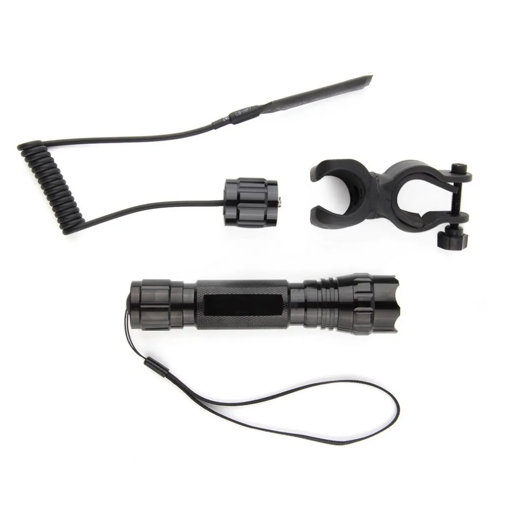 Best XML-T6 LED 2000LM Tactical Flashlight Torch bike Light With Mount Remote Switch for outdoor camping, 4