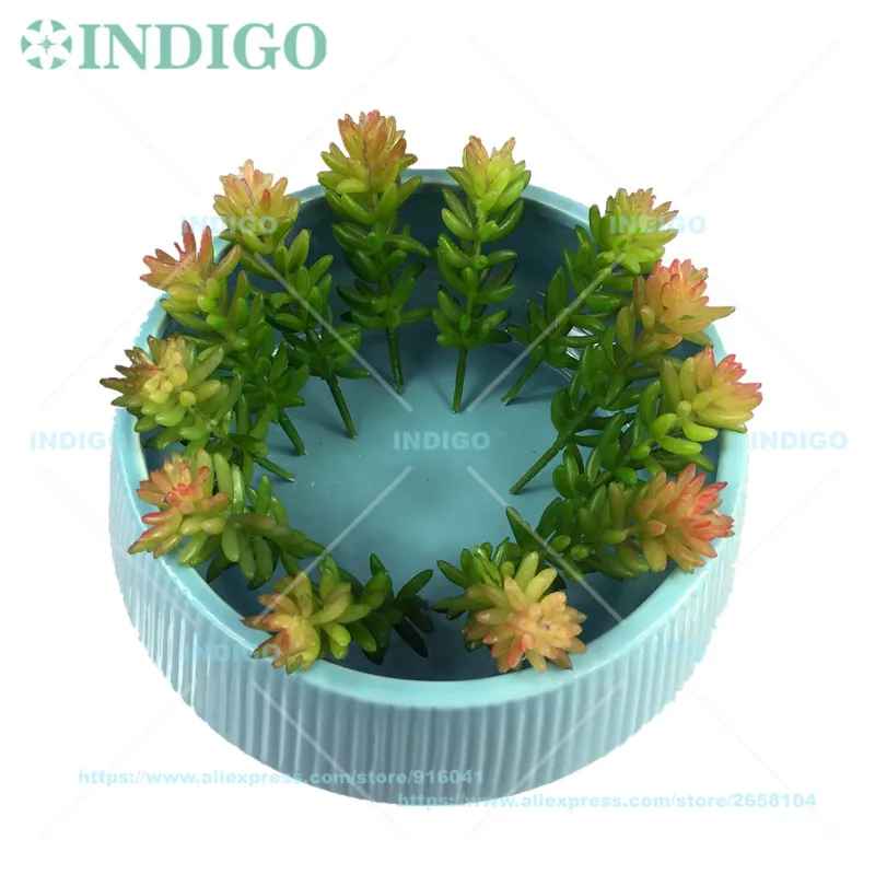 Индиго- 500 шт Мини пшеничные спреи искусственное суккулентное растение пластиковые зеленые цветочные украшения стола