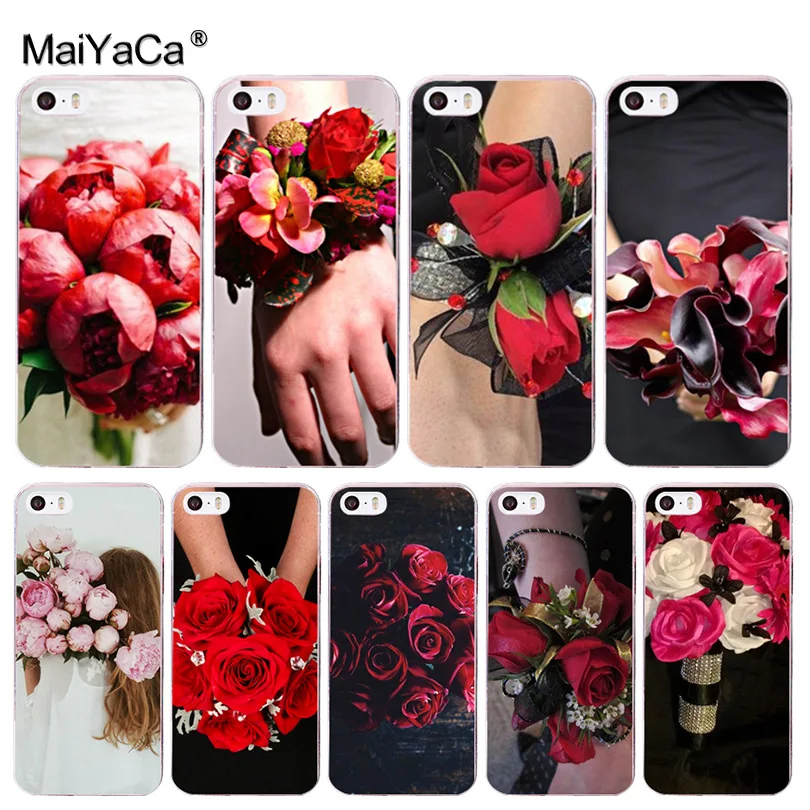 MaiYaCa Holding flowers lovely Plastic Hard Phone Accessories Case for Apple iPhone 8 7 6 6S Plus X 5 5S SE XS XR XS MAX Cover