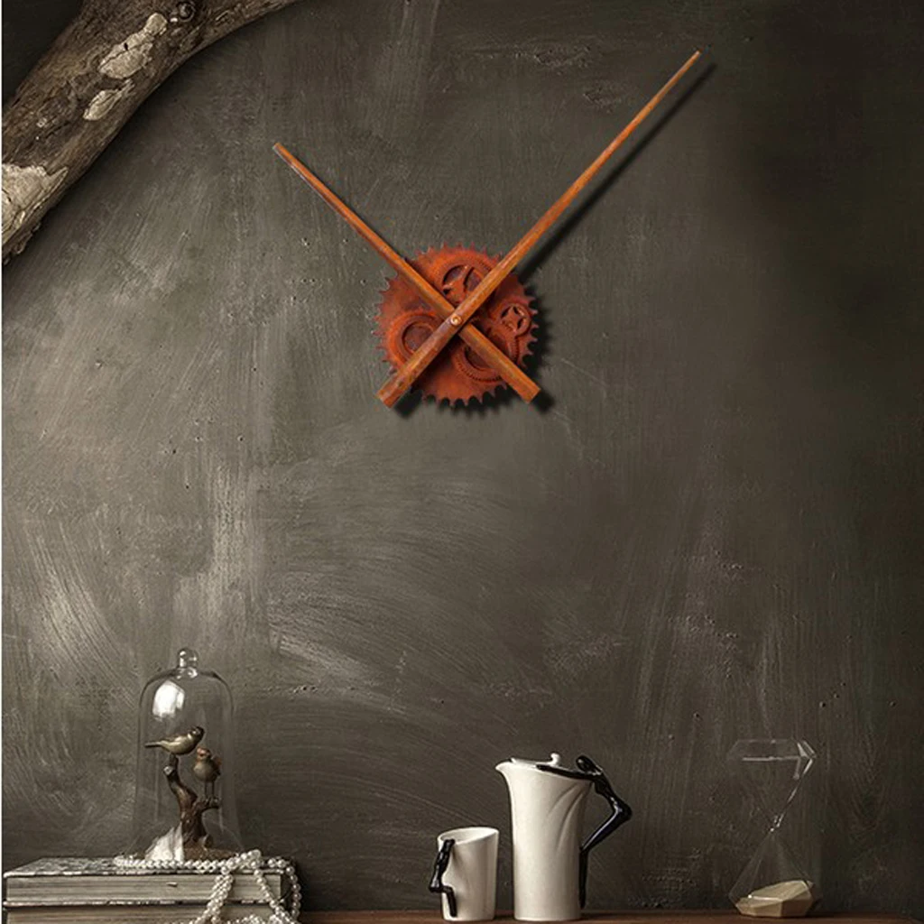 

Creative Vintage Rust DIY Gear Wall Clock European Watch Home Decor