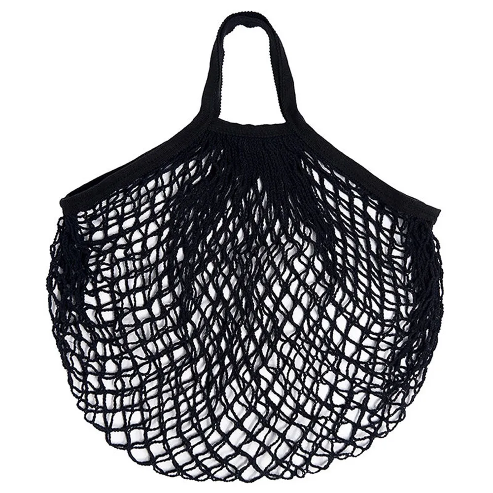 Сетчатая Сумка черепаха, сумка для покупок, многоразовая сумка для хранения фруктов, женская сумка для покупок, Сетчатая Сумка для покупок, сумка для покупок# T2 - Цвет: Черный