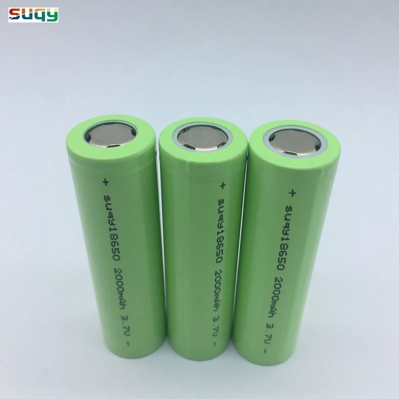 Suqy перезаряжаемый аккумулятор 3,7 v 2000mAh 18650 литиевый аккумулятор для внешнего аккумулятора 18650 батареи