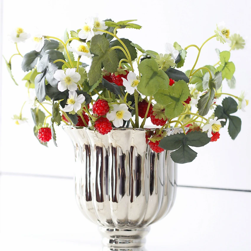 

Zinmol Artificial Fruit Strawberry Mulberry Artificial Plant For Christmas Home Party Wedding DIY Decorative Vivid Fruits