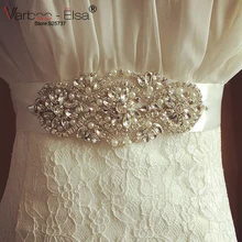 Роскошный пояс ручной работы для невесты с жемчугом и бисером, стразы для свадебных платьев cinturon novia