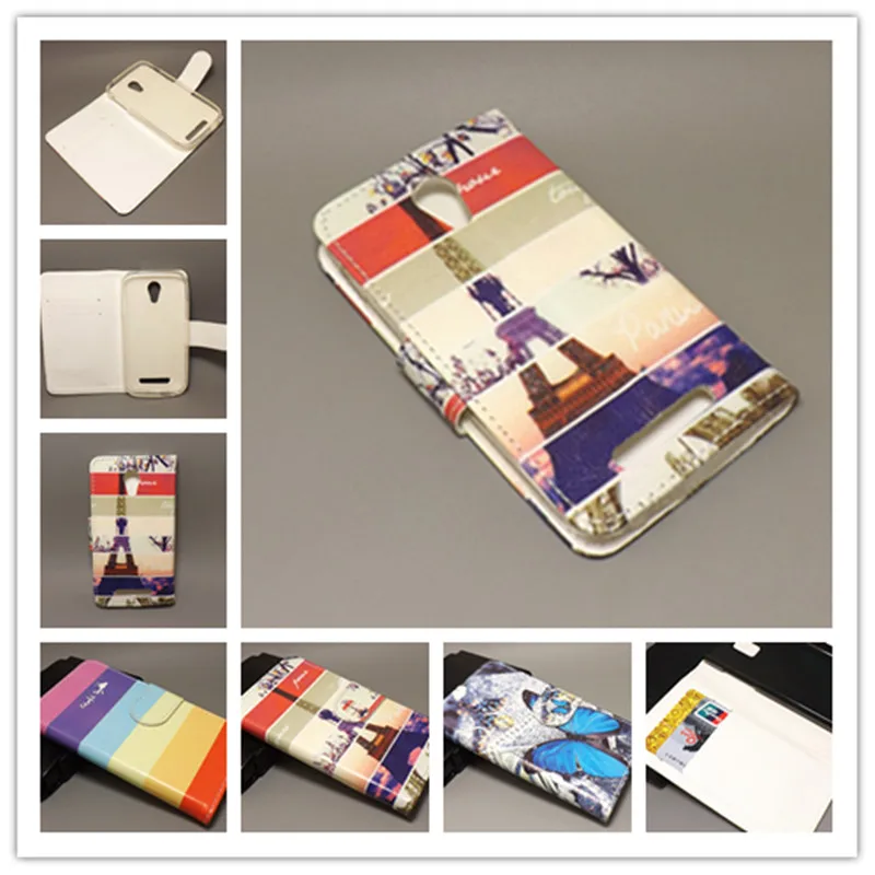 

NewColor pattern Flag Designer Wallet Flip For Fly IQ4404 ,with 2 Card Holder fs
