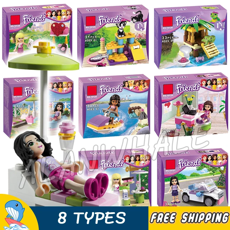 

8types Friends Series Houses Animals Stephanie Mia Olivia Andrea Model Building Blocks Girls Toys Set Compatible With LegoING