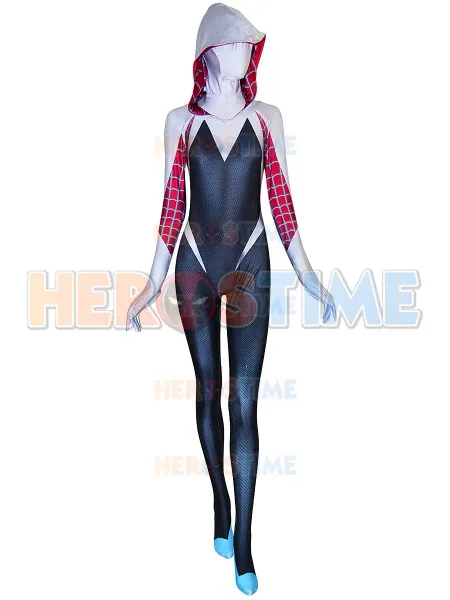 

Gwen Stacy Spider Woman 3D Print Spandex Zentai Bodysuit Halloween Costumes for woman/kids Custom Made