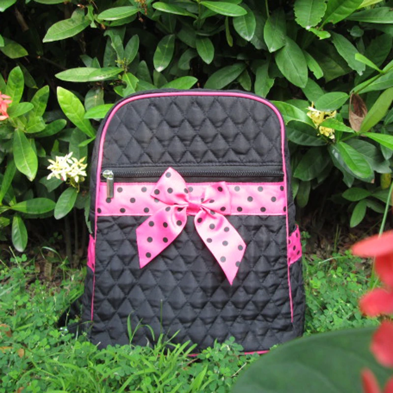 Wholesale Blanks Solid Quilted Backpack Book Bag School Bag For Kids DOM106077in Backpacks from