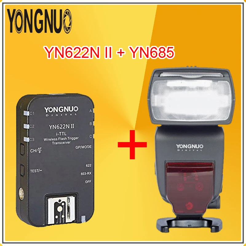 

YONGNUO i-TTL Flash Speedlite YN685(YN-568EX Upgraded Version) 622N/603 Dual Wireless System Works for Nikon DSLR + YN622N-II