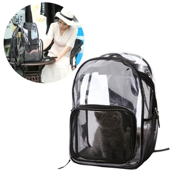 

Pet Dog Breathable Travel Backpacks Puppy Cat Outdoor Net Transparent Chest Bag for Small Medium Pet Outdoor Travel Supplies