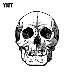 YJZT 9,9 см * 12,4 см автомобильные аксессуары головки черепа автомобилей Стикеры мотоциклетный шлем ПВХ наклейка 6-2464