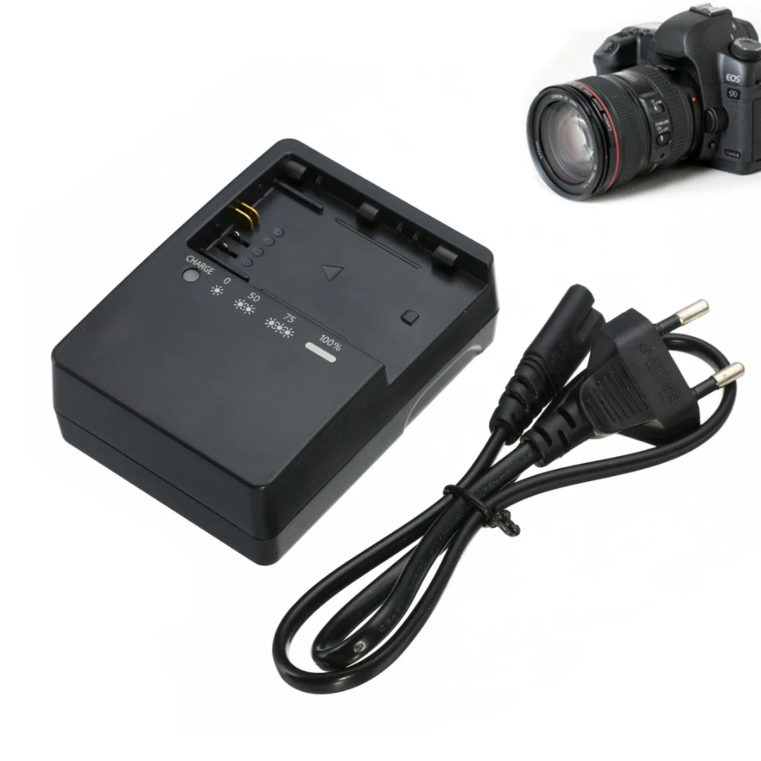 Mayitr Professional LC-E6E Camera Battery Charger + Power Cable 60cm For Canon LP-E6 5D Mark II III 7D 5D2 5D3 7D 60D 6D