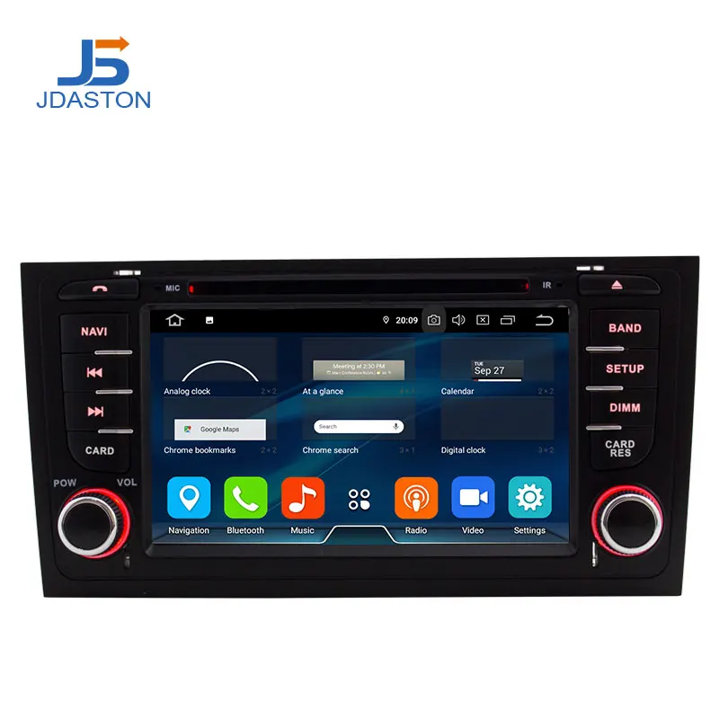 Discount JDASTON Octa Cores Android 9.0 4G+32G Car DVD Player For AUDI A6 S6 RS6 1997-2004 Car Multimedia GPS Stereo 2 Din Car Radio WIFI 1