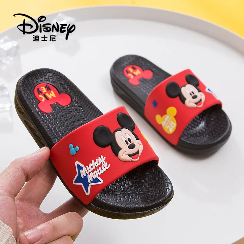 Летние шлепанцы Disney мультяшный рисунок сандалии и тапочки Нескользящие