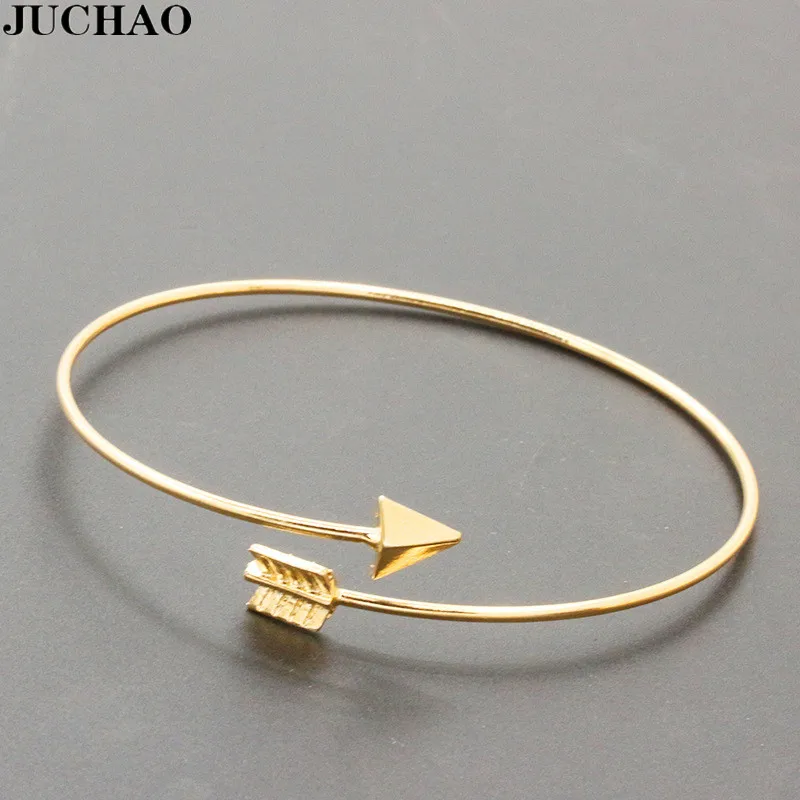 

JUCHAO Gothic Punk Women Ladies Arrow Bangle Cuff Bracelets Jewelry Open Adjustable Arrow Bracelet Bangles