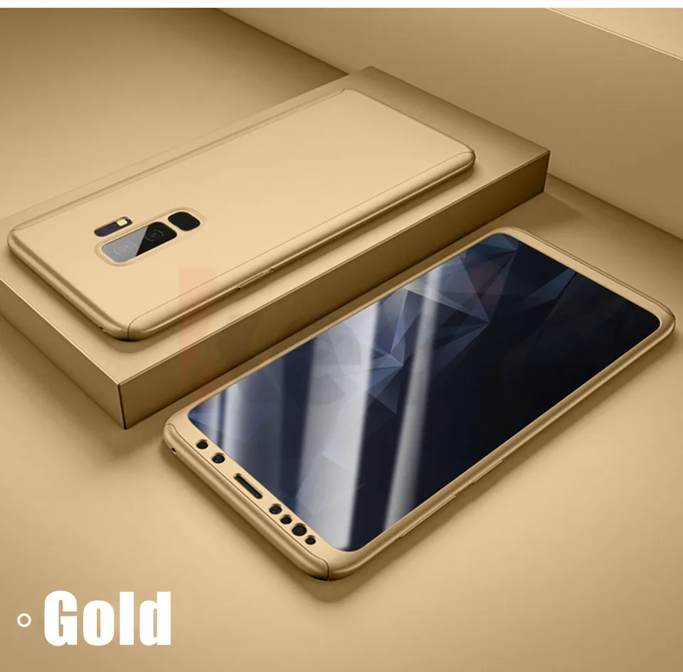 360 г. Роскошные полное покрытие Чехлы для samsung Galaxy S8 S9 плюс S6 S7 края Примечание 8 защитный чехол для Galaxy a5 A7 J5 J7 пакета(ов - Цвет: Gold