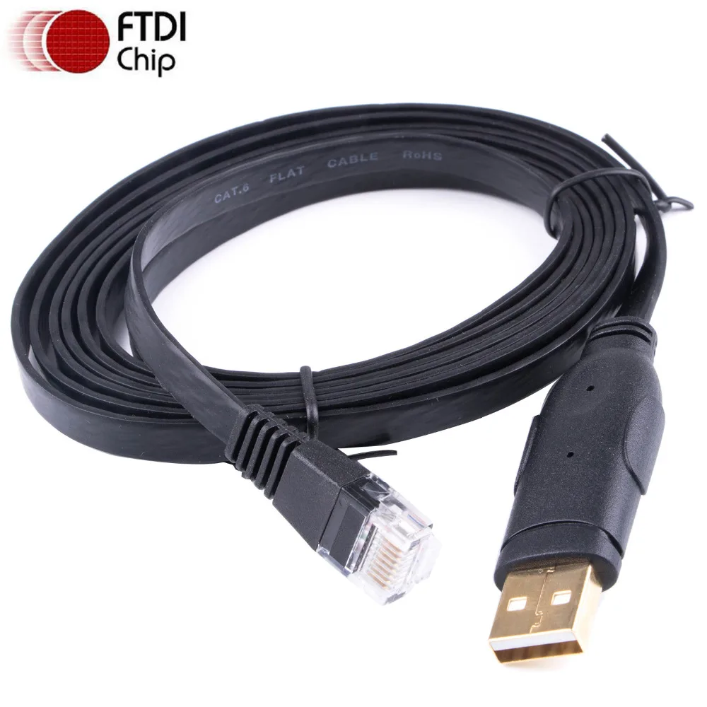 Usb A Rj45 Rs232 Rollover Sottile Cavo Di Console 72-3383-01 Chip Ftdi Per Cisco Huawei Netgear Linksys Ubiquity Tp-Link/Interruttori