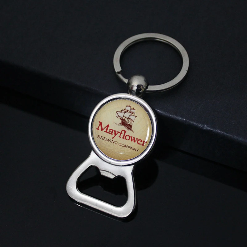 100 шт Личная цепочка для ключей открывалка для бутылок пива корпоративная сувенирная продукция логотип металлический брелок Сувенир, брелок для ключей