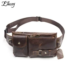 Винтажная сумка-мессенджер из натуральной кожи, мужская сумка-мессенджер Crazy Horse, ретро поясная сумка для телефона, карманная сумка из корочьей кожи