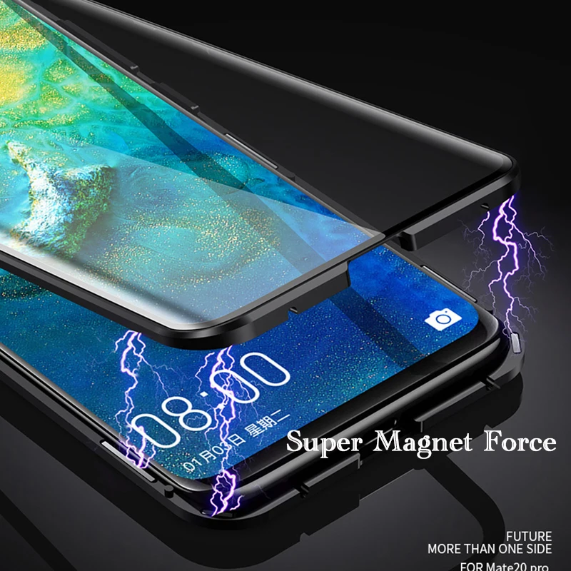 Suntaiho для Huawei P30 Pro Магнитный чехол передний + задний двусторонний 9H закаленное