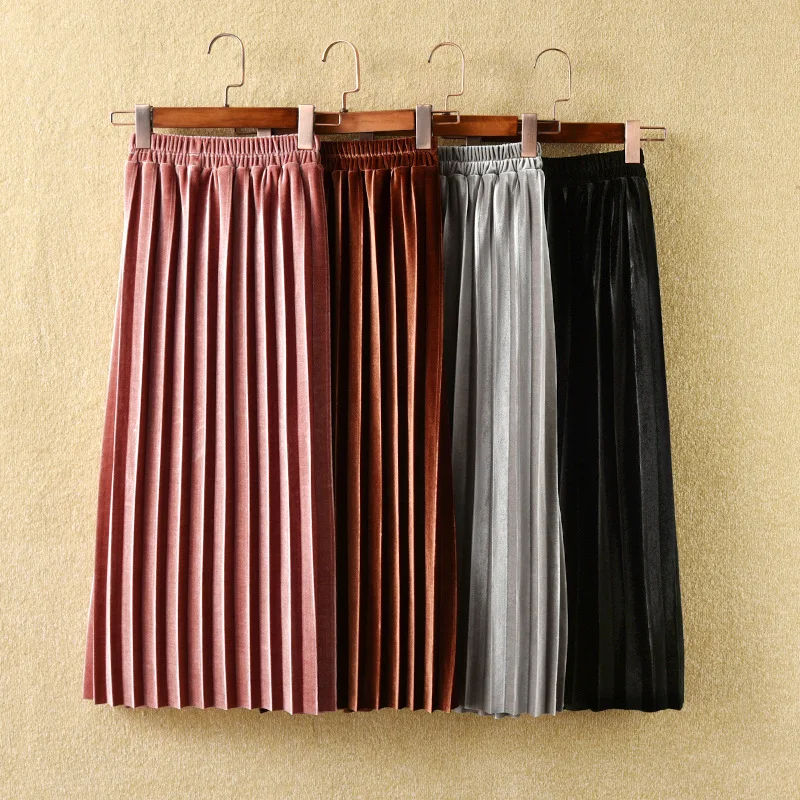 Girls-Skirt-Pleuche-Pleated-Skirt-Spring-Summer-Caramel-Pink-Skirt-for ...