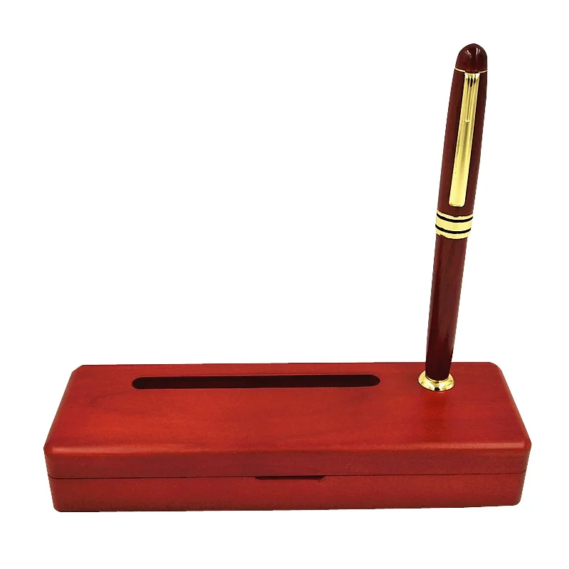 

One Set Handmade Wood Pen with Pencil Case 0.5 mm Black Ink Refill Ball Pen Holder Writing Tool Drop Shipping Joy Corner