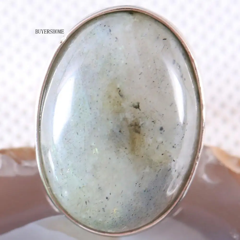 1Pcs Ring Jewelry For Women Men Gift Natural Stone Oval Bead Amazonite Carnelian Onyx Opal Adjustable Finger Ring