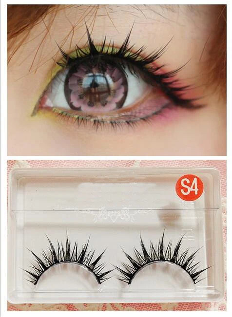 

Natural Long Cosplay Makeup Cross Strip False Eyelashes Black Eye Lashes-s4
