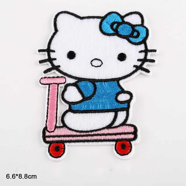 Cartoon Kids Pink Hello Kitty Iron On Patch Clothes Patch For Clothing