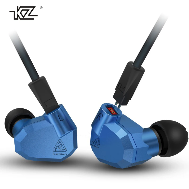 Goede Originele KZ ZS5 HIFI Koptelefoon 2DD + 2BA Hybrid In Ear DJ Monito Super Bass Oordopje Headsets Stereo Surround Oordopjes voor iPhone