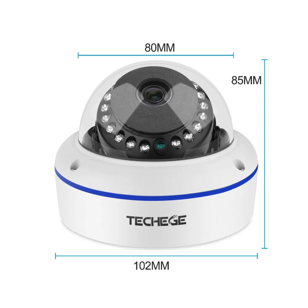 Techege 4CH 1080P H.265 POE NVR аудио-видео система 2-мегапиксельная Крытая уличная ip-камера Водонепроницаемая электронная почта оповещение система видеонаблюдения