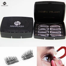 HaHaLash подарок магнитное поле ресницы синтетические волосы шелковые накладные ресницы искусственной норки материал 2 пара акрил черный ящик с зеркалом