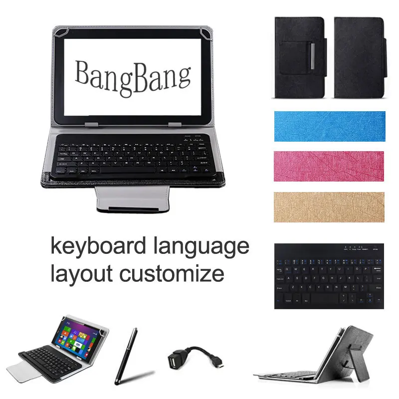 

Bluetooth Wireless Keyboard Cover Case for blackberry PlayBook 7 inch Tablet Spanish Russian Keyboard+Stylus Pen+OTG