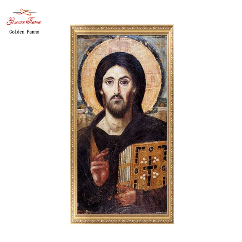 

Golden panno Religious Cross Stitch Portrait Needlework 14CT 11CT Stamped Canvas printed Portrait scheme DMC handwork diy 07