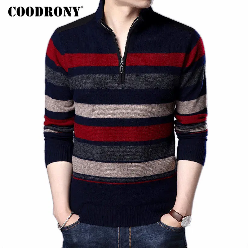 COODRONY Mens Sweaters And Pullovers Pure Merino Wool