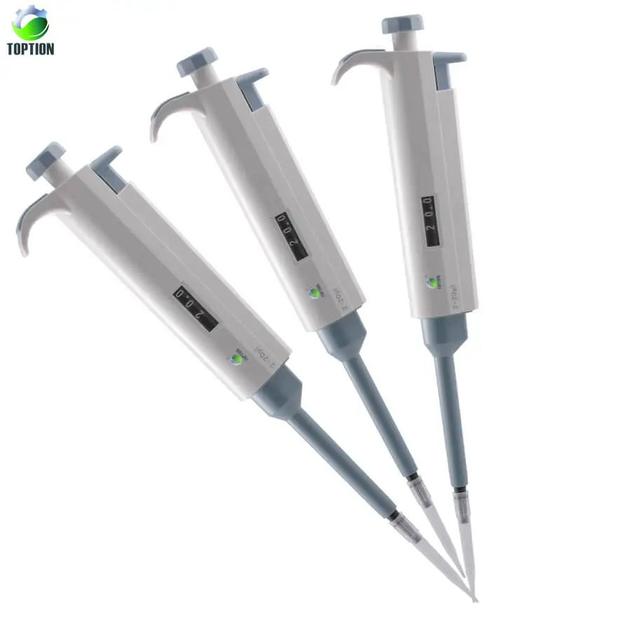 2 10ml Single Channel Adjustable Volume Pipettes Lab Chemistry Multi ...